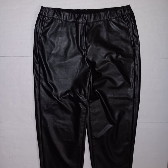 J.JILL WOMEN'S PULL ON FAUX LEATHER PANTS - Picture 7 of 13